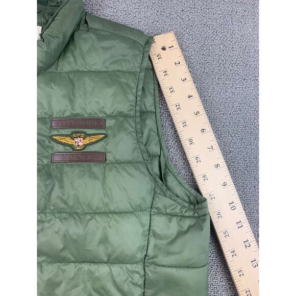 Aviazione Navale Puffer Aviation Vest Men's Small  Italian Navy And Wings Patch - Picture 9 of 12